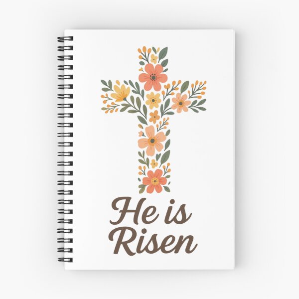 Item preview, He is risen, happy Easter, cross, floral, floral cross  designed and sold by B-M-Store.