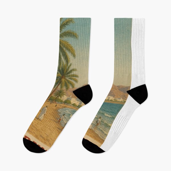 Item preview, Qurum Beach Oman – Palms and Coastal Cityscape in Muscat designed and sold by Places On Earth.