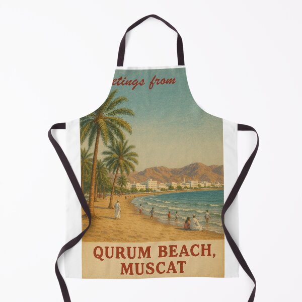 Item preview, Qurum Beach Oman – Palms and Coastal Cityscape in Muscat designed and sold by Places On Earth.