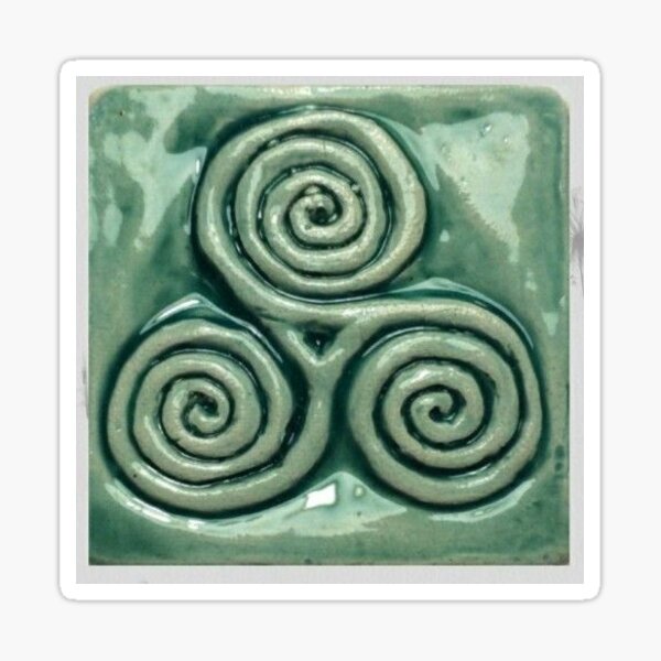Item preview, Green Spiral Boho Accent Tile designed and sold by Palace  Seven.