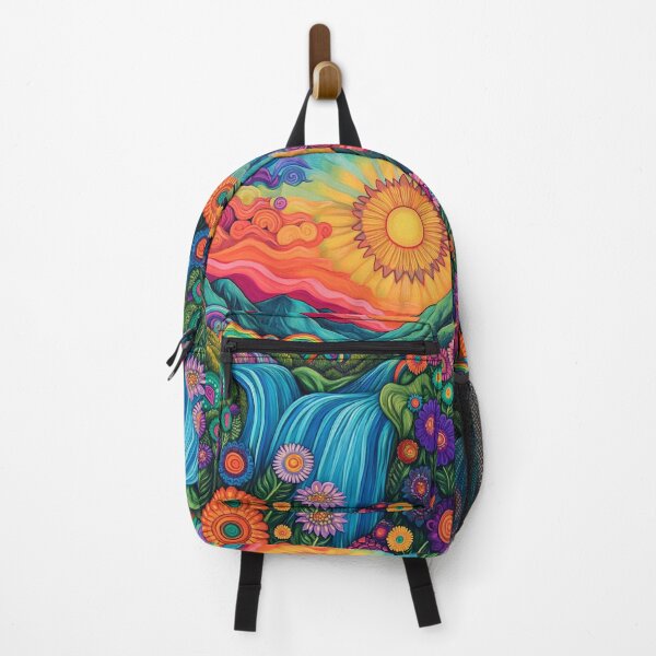 Item preview, Groovy Psychedelic Trippy Hippy Colorful Sunlights Illustration Art designed and sold by GrinGalore.