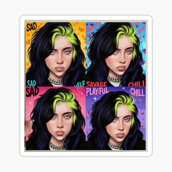 Item preview, Moods of Billie Eilish inspired Pop Art Dresses, Kiss April Easter T-Shirts  designed and sold by Abstractadorn.