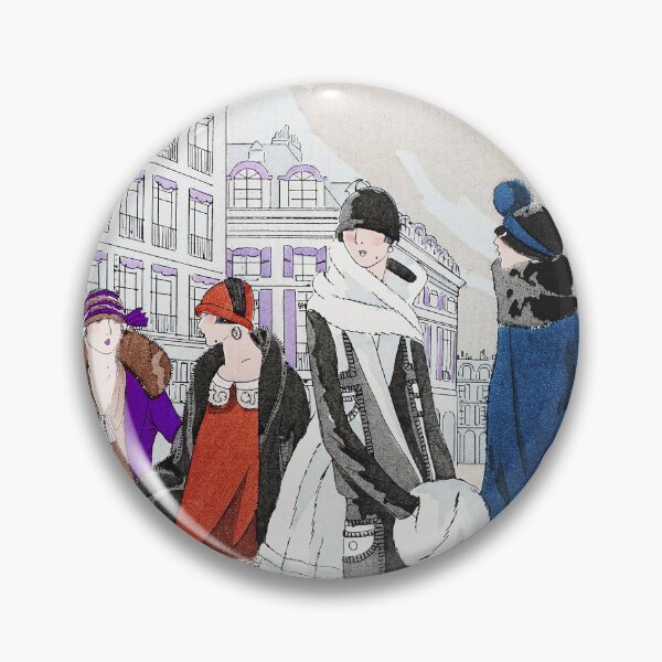 Item preview, Vintage 1920s Fashionable Flappers In The City Print  designed and sold by Meliara Prints.