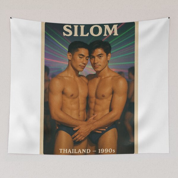 Item preview, Silom Thailand – Neon Nightlife Thai Gay Couple designed and sold by Places On Earth.