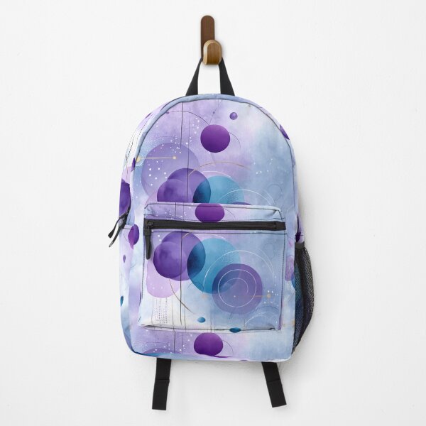 Item preview, Orbital Calm – Floating Circles and Concentric Geometry in Lavender and Blue designed and sold by Moisky Patterns.
