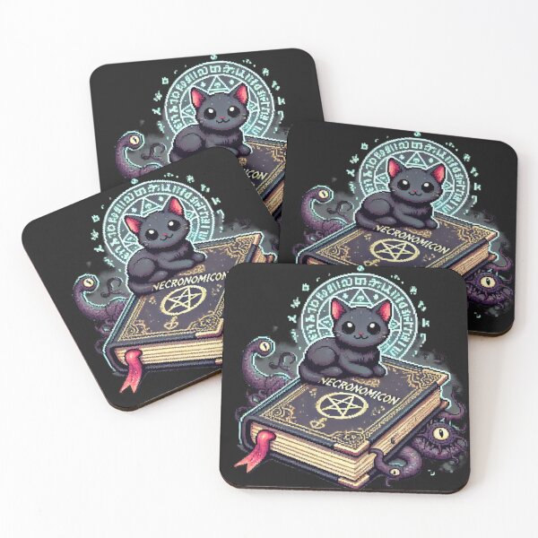 Item preview, Occult Cat on Frobidden Tome designed and sold by PixCthulhu.