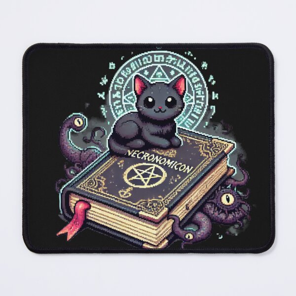 Item preview, Occult Cat on Frobidden Tome designed and sold by PixCthulhu.