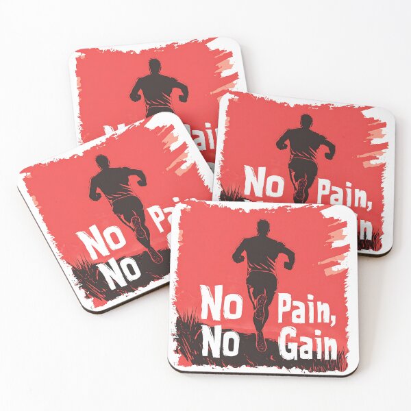 Item preview, No Pain, No Gain Motivational Runner Design designed and sold by ArtPetrenko90.