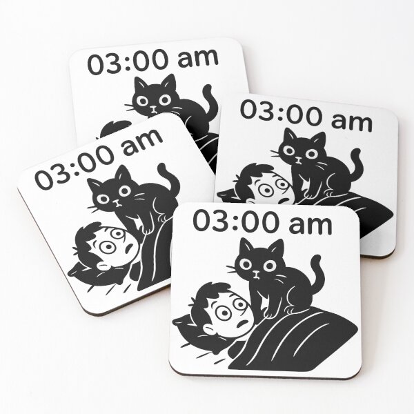 Item preview, 03:00 AM Cat – Funny Nighttime Cat Visit designed and sold by Cat loco.