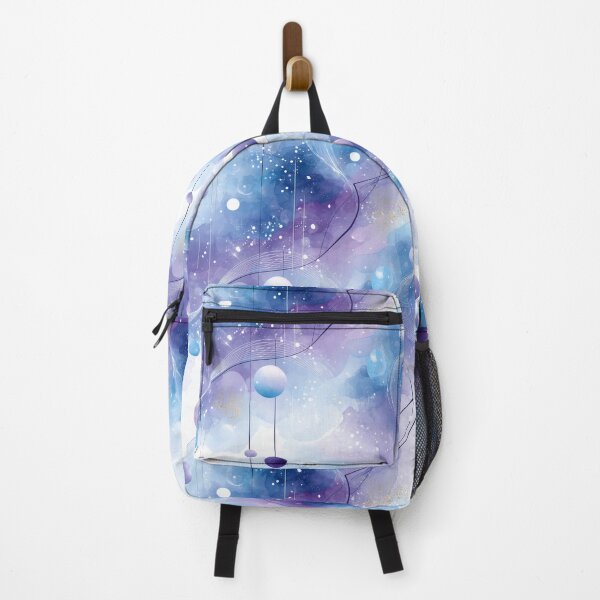 Item preview, Celestial Drift – Watercolor Orbs and Dreamy Sky Geometry in Lavender Blue designed and sold by Moisky Patterns.