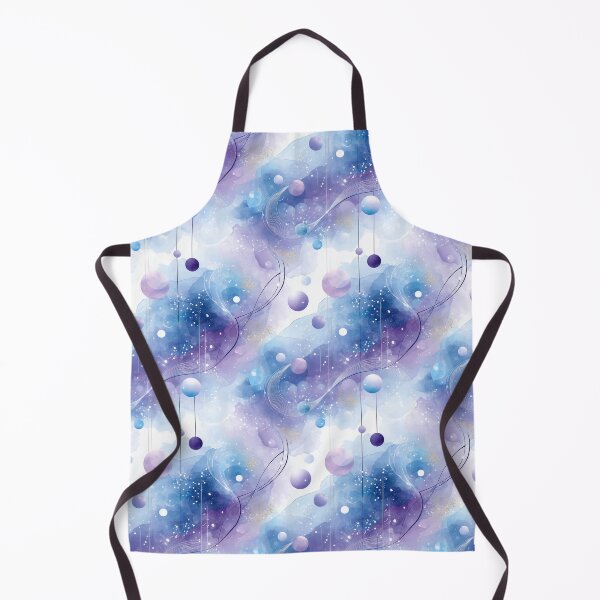 Item preview, Celestial Drift – Watercolor Orbs and Dreamy Sky Geometry in Lavender Blue designed and sold by Moisky Patterns.