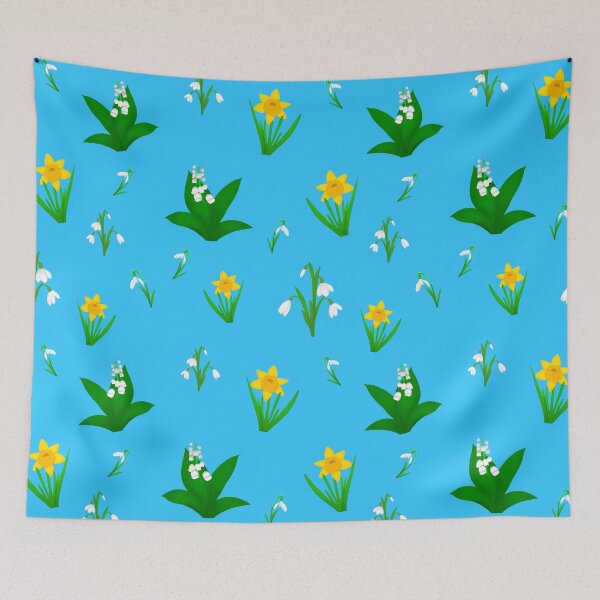 Item preview, Spring Blossom Floral Pattern – Daffodil, Snowdrop & Lily of the Valley Design designed and sold by Maya Draws Magic.