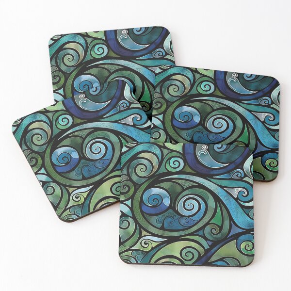 Item preview, New Zealand Paua Māori Pattern Koru Design 366 designed and sold by GrinGalore.