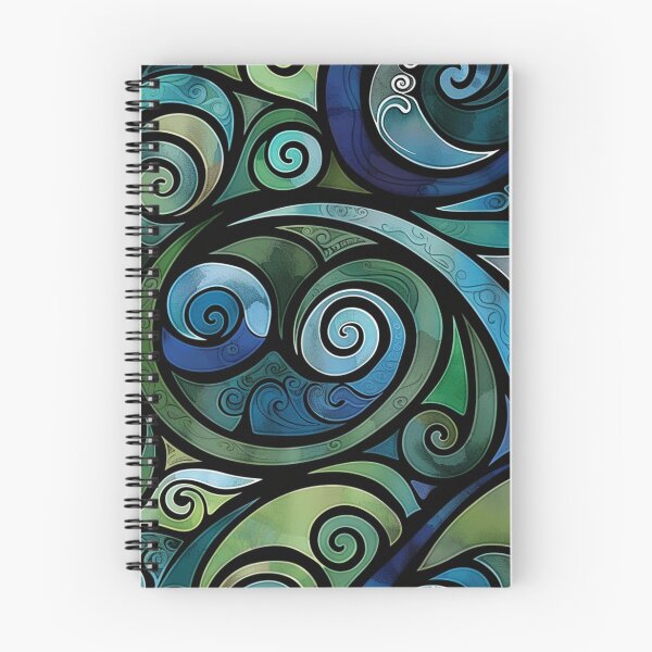 Item preview, New Zealand Paua Māori Pattern Koru Design 366 designed and sold by GrinGalore.