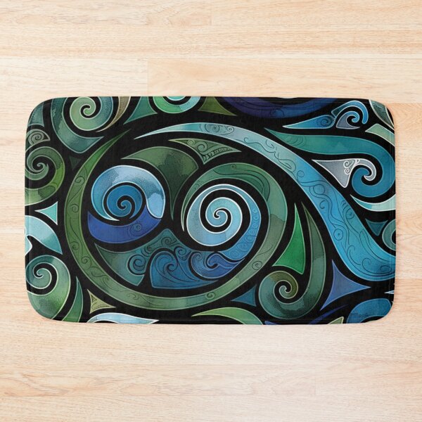 Item preview, New Zealand Paua Māori Pattern Koru Design 366 designed and sold by GrinGalore.