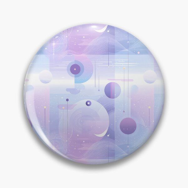 Item preview, Stellar Veil – Soft Pastel Geometry with Floating Orbs and Lightwave Motion designed and sold by Moisky Patterns.