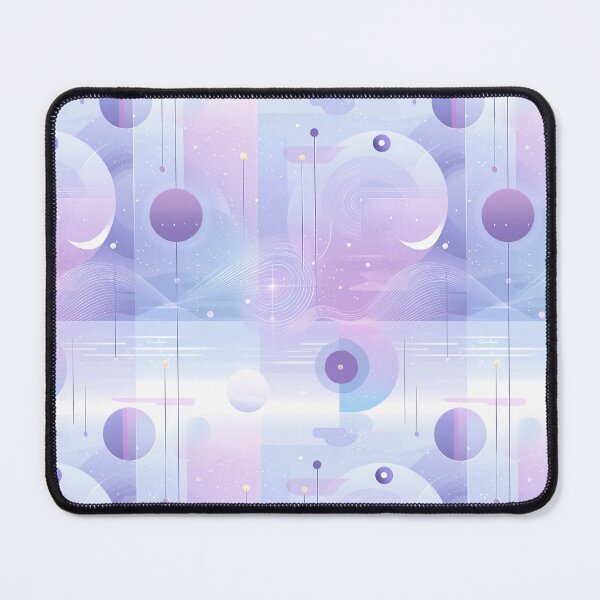 Item preview, Stellar Veil – Soft Pastel Geometry with Floating Orbs and Lightwave Motion designed and sold by Moisky Patterns.