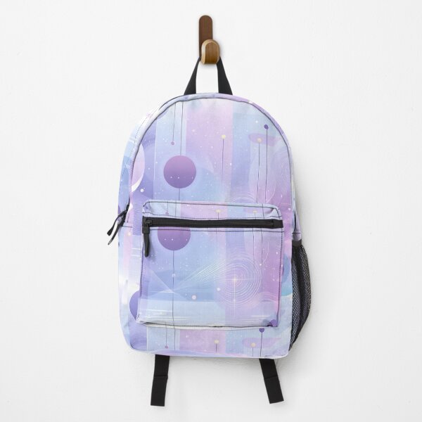 Item preview, Stellar Veil – Soft Pastel Geometry with Floating Orbs and Lightwave Motion designed and sold by Moisky Patterns.