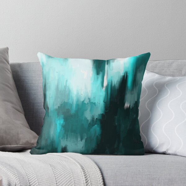 Item preview, Ocean Water - an Aqua Blue Abstract painting with White designed and sold by JulesTillman.