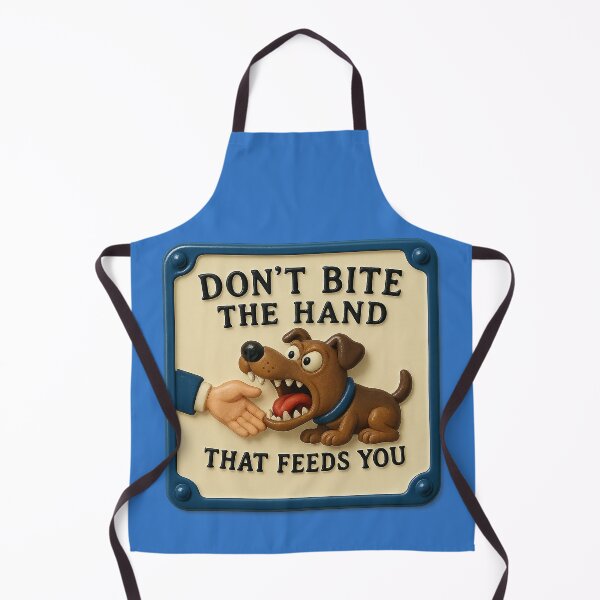 Item preview, “Don’t Bite The Hand That Feeds You” – Humorous dog design designed and sold by Girih.