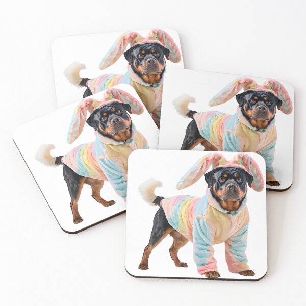 Item preview, Easter Bunny Rottweiler  designed and sold by MountAshDesigns.