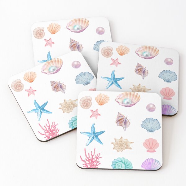 Item preview, Colorful Seashell Sticker Sheet – Ocean Aesthetic Beach Vibes designed and sold by MoonlightGarden.