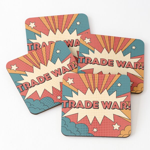 Item preview, Trade war concept illustrated with colorful comic style graphics featuring explosive designs designed and sold by Artchyzh.