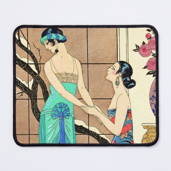 Item preview, Vintage Two Ladies French Art Deco Print designed and sold by Meliara Prints.