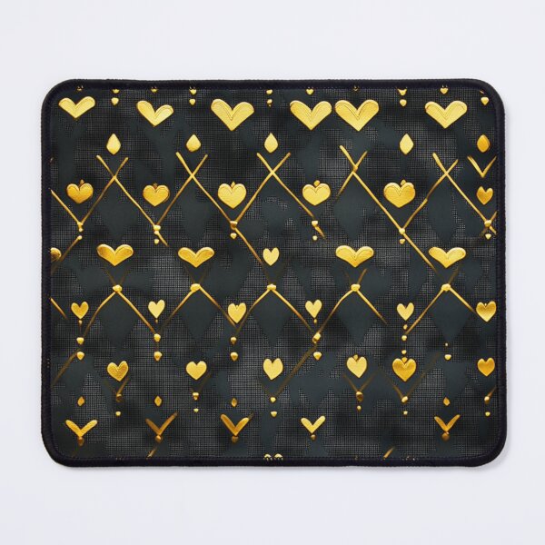 Item preview, Black Gold Hearts Case Pattern designed and sold by GrinGalore.