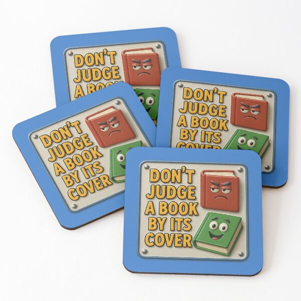Item preview, “Don’t judge a book by its cover” – Inspiring cartoon art designed and sold by Girih.
