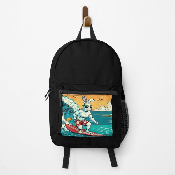 Item preview, Cute white bunny surfing designed and sold by Dogandesighn.