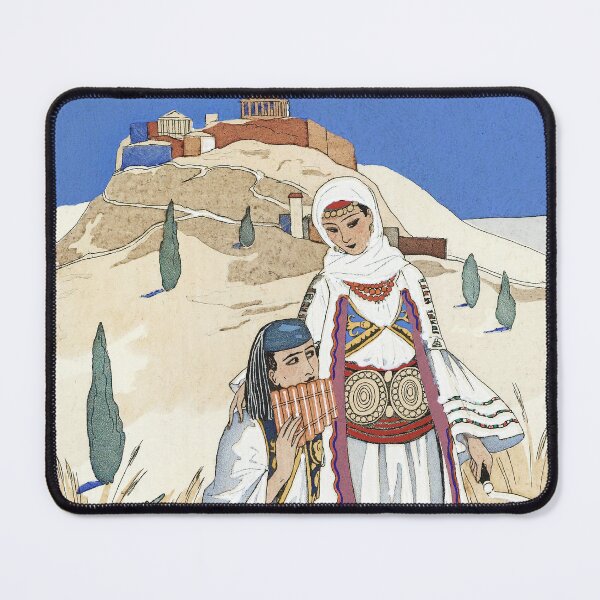 Item preview, Vintage Middle East Arabic Couple, Pan Flute Print designed and sold by Meliara Prints.
