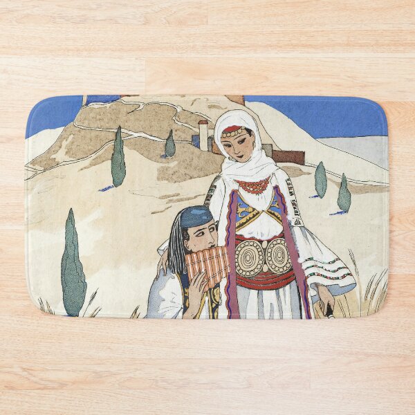 Item preview, Vintage Middle East Arabic Couple, Pan Flute Print designed and sold by Meliara Prints.