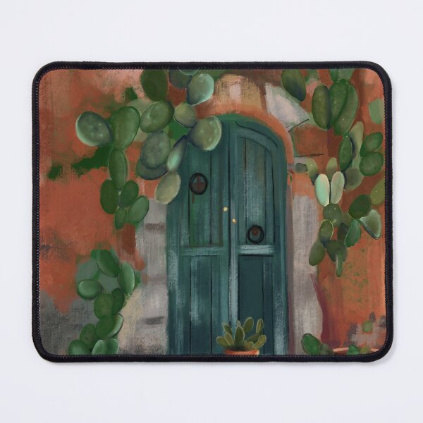 Item preview, Whimsical cactus door painting designed and sold by jassoart.