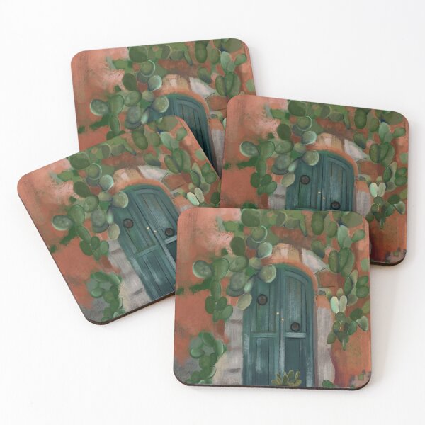 Item preview, Whimsical cactus door painting designed and sold by jassoart.