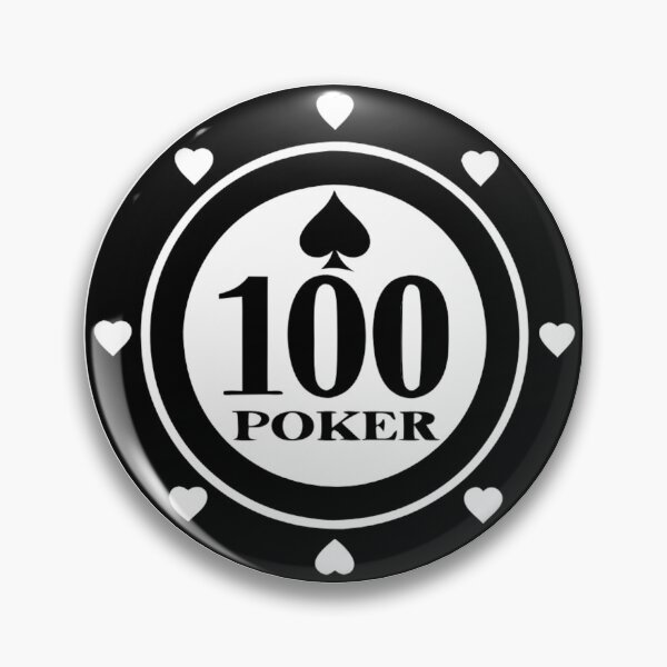 Item preview, Black and White Poker Chip Featuring 100 Spade Design designed and sold by Creative88Art.