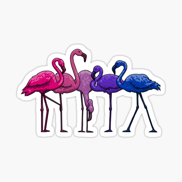 Item preview, Bi Flamingoes designed and sold by Art by Veya.