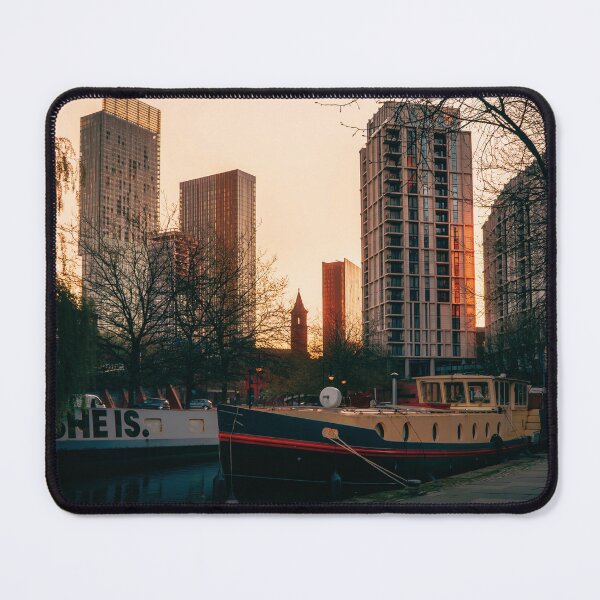 Item preview, Golden Hour Reflections in Castlefield, Manchester – Urban Serenity on the Canal designed and sold by Droneratravels.