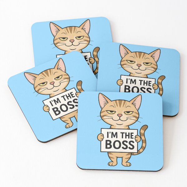 Item preview, I'm the Boss Cat – Funny Cartoon Cat with Big Ego designed and sold by WAUZ.