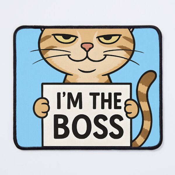 Item preview, I'm the Boss Cat – Funny Cartoon Cat with Big Ego designed and sold by WAUZ.