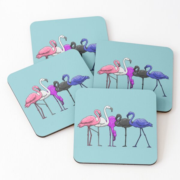 Item preview, Genderfluid Flamingoes designed and sold by Art by Veya.