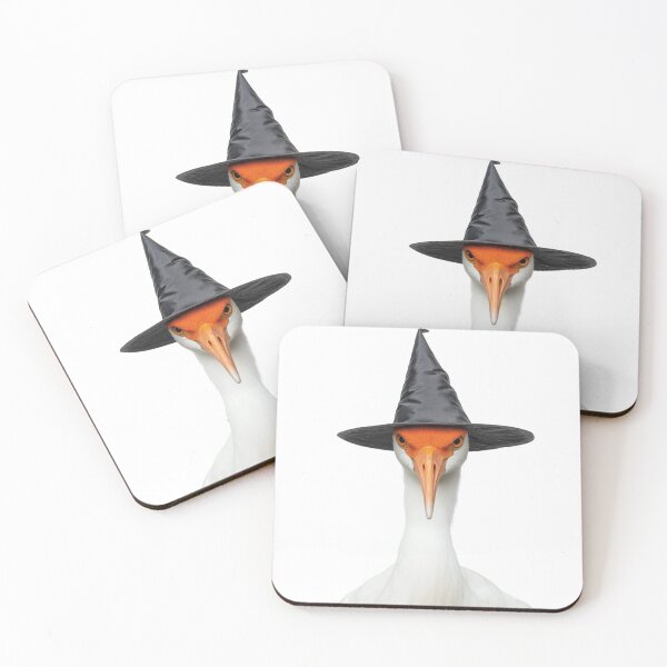 Item preview, Whooping Crane bird Wearing Halloween Witch Hat designed and sold by LazyOwlStore.