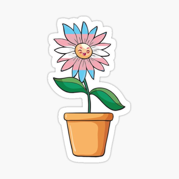 Item preview, LGBTQIA+ - Transgender Pride Flower designed and sold by CC-ArtOnline.