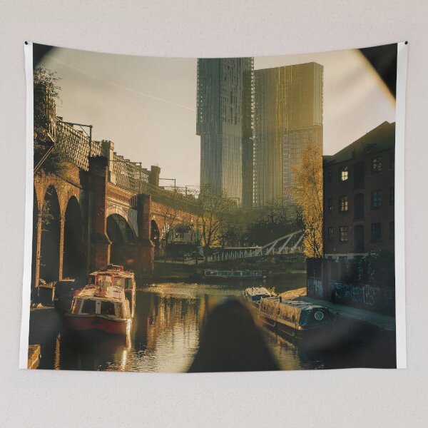 Item preview, Framed by Iron – Canal Dreamscape in Castlefield, Manchester designed and sold by Droneratravels.