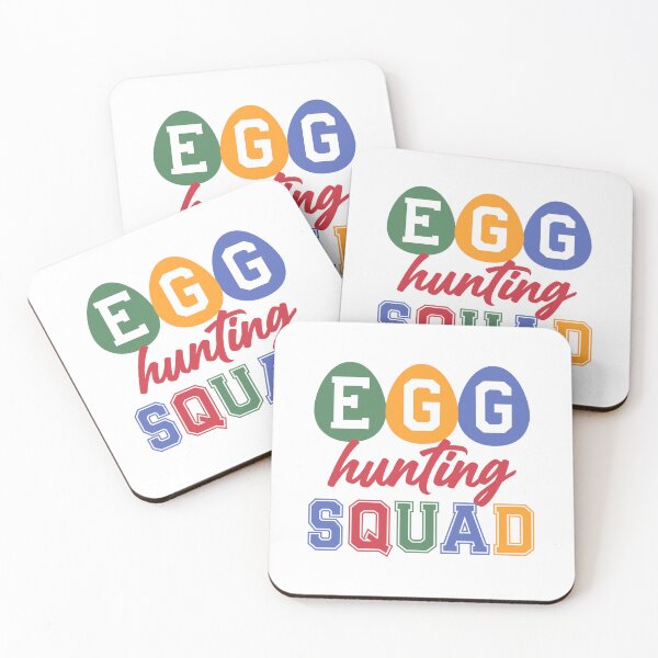 Item preview, Egg Hunting Squad Sticker with Colorful Eggs and Bold Lettering designed and sold by BubiStudio.
