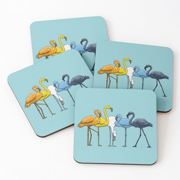Item preview, Aroace Flamingoes designed and sold by Art by Veya.