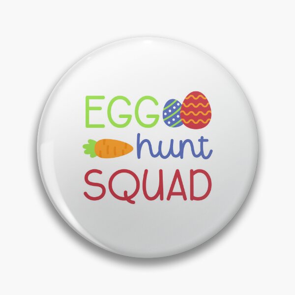 Item preview, Egg Hunt Squad Sticker with Easter Egg, Carrot, and Fun Handwritten Font designed and sold by BubiStudio.