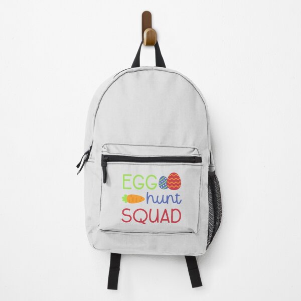 Item preview, Egg Hunt Squad Sticker with Easter Egg, Carrot, and Fun Handwritten Font designed and sold by BubiStudio.
