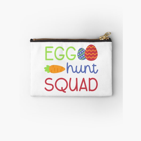 Item preview, Egg Hunt Squad Sticker with Easter Egg, Carrot, and Fun Handwritten Font designed and sold by BubiStudio.