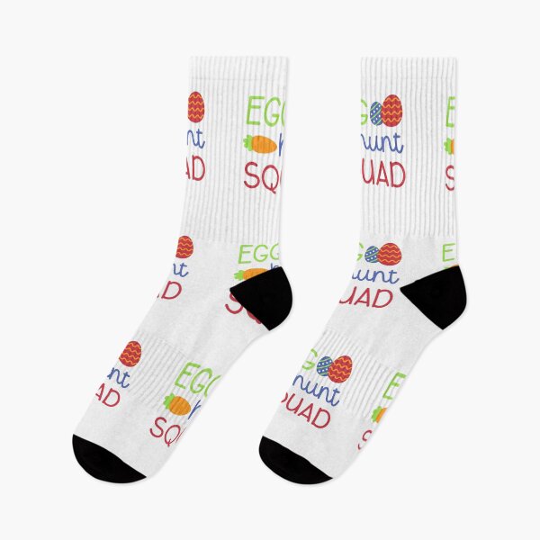 Item preview, Egg Hunt Squad Sticker with Easter Egg, Carrot, and Fun Handwritten Font designed and sold by BubiStudio.